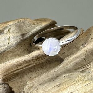 Sterling Silver Rainbow Moonstone Ring